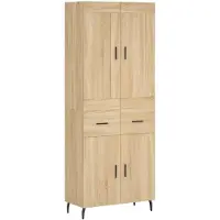 vidaXL Highboard Sonoma-Eiche 69,5x34x180 cm Holzwerkstoff