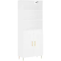 vidaXL Highboard Weiß 69,5x34x180 cm Holzwerkstoff
