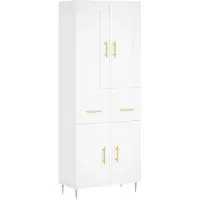 vidaXL Highboard Weiß 69,5x34x180 cm Holzwerkstoff