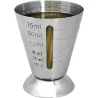 Vin Bouquet Barmaß / Jigger, mit Abstufung - Edelstahl (75ml)"