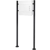ECD-Germany | Briefkasten Arne Weiß rostfreier Stahl 37x10x36 cm | NADUVI