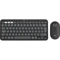 Logitech 920-012257, Kabellos, RF Wireless + Bluetooth, Scherenschalter, QWERTY, Graphit, Maus enthalten