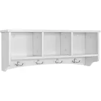 SoBuy Wandgarderobe mit Regal Weiß 60x15x23 cm