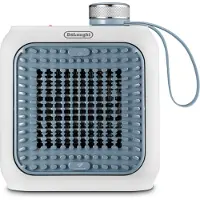 De'Longhi De’Longhi HFX10B03.LB, Elektrischer Raumheizlüfter, Keramik, Indoor, Tisch/Bank, Blau, Grau, Drehregler