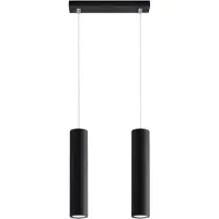 Sollux Hängeleuchte LAGOS 2 schwarz 2xGU10 10W Stahl 90x6x30cm