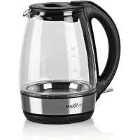 DS Produkte MAXXMEE Glas-Wasserkocher LED - Edelstahl/schwarz