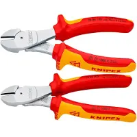 Knipex Isolierte Diagonal-seitenschneider Mit Hoher Hebelwirkung 200 Mm