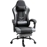 Vinsetto Gaming-Stuhl mit Liegefunktion, schwarz