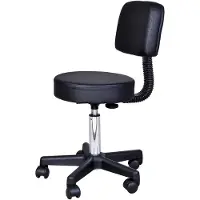 HOMCOM Professional Salon Rollstuhl mit Rückenlehne