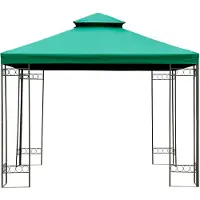 Outsunny Ersatzdach für Metall-Gartenpavillon Partyzelt Pavillon Gartenzelt Dach 3x3
