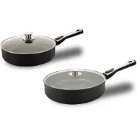 Genius Cerafit Plasma Schmorpfanne 26 cm | Bratpfanne mit Glasdeckel; A24690