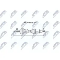 NTY NPW-NS-029 Antriebswelle Vorne Vorne Links Vorne Rechts Rechts für NISSAN NP300 Navara Pickup (D40) Pathfinder III (R51)