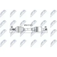 NTY NPW-CT-025 Antriebswelle Vorne Links Vorne passend für PEUGEOT 407 SW (6E) 407 (6D) RCZ Coupe für CITROËN JUMPY Kasten für FIAT Scudo (270, 272)