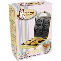 Bestron Waffeleisen "DSW271 für Herzwaffeln am Stiel", 780 W, für Herzwaffeln am Stiel, Retro Design