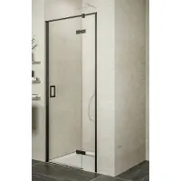 Ben Meteora Drehtür rechts 90x200 Mattschwarz/Klarglas