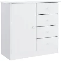vidaXL Sideboard ALTA Weiß 77x35x73 cm Massivholz Kiefer