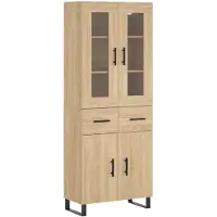 vidaXL Highboard Sonoma-Eiche 69,5x34x180 cm Holzwerkstoff