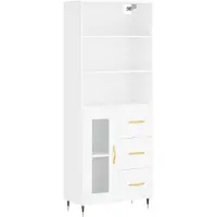 vidaXL Highboard Weiß 69,5x34x180 cm Holzwerkstoff