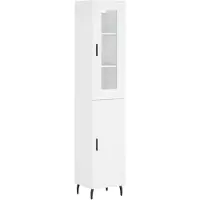 vidaXL Highboard Weiß 34,5x34x180 cm Holzwerkstoff