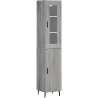 vidaXL Highboard Grau Sonoma 34,5x34x180 cm Holzwerkstoff