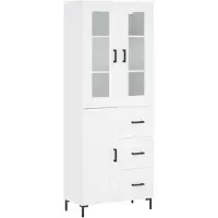 vidaXL Highboard Weiß 69,5x34x180 cm Holzwerkstoff