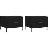 vidaXL Couchtische 2 Stk. Schwarz 50x50x40 cm Holzwerkstoff