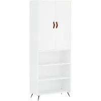 vidaXL Highboard Weiß 69,5x34x180 cm Holzwerkstoff