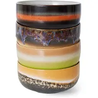 HK Living - 70's Dessertschale, Ø 12,5 cm, humus (4er-Set)