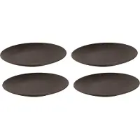 Palmer Ruston, Teller Ø 22 cm, Braun Steinzeug, 4er Set