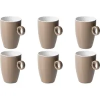 Maastricht porselein Maastricht Porzellan Becher Bart Farbe Café 23 cl Braun 6 Stück