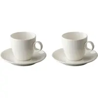 Maastricht porselein Maastricht Porzellan Kaffeetasse und Untertasse Bart 17 cl 13,5 cm Offwhite Porzellan 2 Stück