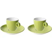 Maastricht porselein Maastricht Porzellan Kaffeetasse und Untertasse Bart Colour Cafe 17 cl Grün 2 Stück