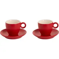 Maastricht porselein Maastricht Porzellan Kaffeetasse und Untertasse Bart Colour Cafe 17 cl Rot 2 Stück