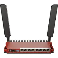 Mikrotik L009UiGS-2HaxD-IN, Wi-Fi 6 (802.11ax), Einzelband (2,4GHz), Ethernet/LAN, Rot, Tabletop-Router