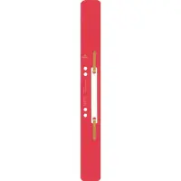 Leitz Heftstreifen, 35 x 310 mm, PP-Folie, rot Lochung: 60-80 mm