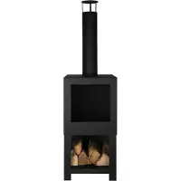 Esschert Design FF410, Tragbare Feuerstelle, offen, Brennholz, Schwarz, Draußen, Stahl