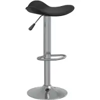 vidaXL Barhocker Schwarz Verchromter Stahl und Kunstleder