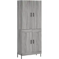 vidaXL Highboard Grau Sonoma 69,5x34x180 cm Holzwerkstoff