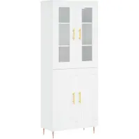 vidaXL Highboard Weiß 69,5x34x180 cm Holzwerkstoff