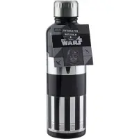 Paladone Darth Vader Lightsaber Metal Water Bottle, 500 ml, Tägliche Nutzung, Schwarz, Silber, Edelstahl, Mann/Frau, Sportdeckel
