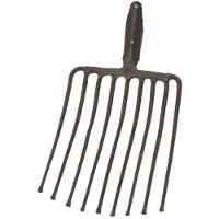 Ideal Steingabel 9,Zinken-L.330mm m.Federdülle,o.Stiel STA