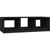 vidaXL Couchtisch Schwarz 110x50x34 cm Massivholz Kiefer
