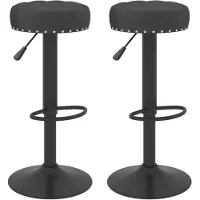 vidaXL Barhocker 2 Stk. Schwarz Samt