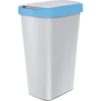 Prosperplast Odpadkový ko COMPACTA Q FLAP - obejm: 45 l, popelavá se svtle modrým víkem