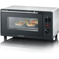 Severin TO 2052, 9 l, Schwarz, Freistehend, Drehregler, 1 Regale, 60 min