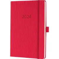 Sigel Wochenkalender 2024 C2464 red, 2S/1W, HC, A5