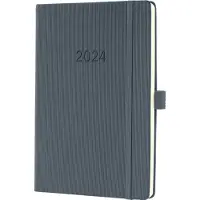 Sigel Wochenkalender 2024 C2466 dark grey, 2S/1W, HC, A5