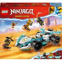 LEGO 71791 NINJAGO Zanes Drachenpower-Spinjitzu-Rennwagen, Spielzeug für Kinder ab 7 Jahren, Jungen & Mädchen, Fahrzeug-Bausatz mit Spinnfunktion und 4 Minifiguren