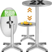 Casaria 2er Set Stehtisch Klappbar Höhenverstellbar