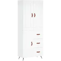 vidaXL Highboard Weiß 69,5x34x180 cm Holzwerkstoff